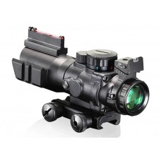 4X32 Compact Prismatic Scope with Fiber Optic BUIS
