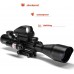 Tactical 3-in-1 Rifle Scope Combo, 4-12x50mm Rangefinder Scope, red Laser, Red Dot Sight
