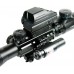 Tactical 3-in-1 Rifle Scope Combo, 4-12x50mm Rangefinder Scope, red Laser, Red Dot Sight