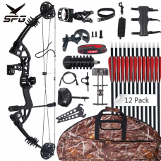 SPG Archery Compound Bow And Arrow Set Adjustable 30-60lbs Aluminum Alloy