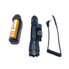 Tactical Flashlight with Integral Mount and Pressure Pad Switch