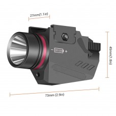 Tactical Red Laser Sight LED Flashlight White Light For 20mm Rail