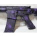 Anderson BCA AR15 Rifle, 5.56 NATO, Custom Purple With Black Skulls, 15" Slim M-LOK