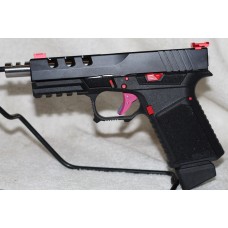 Anderson Kiger-9C 357 Sig, G32 Compatible, Pistol, Stainless Steel Comped Barrel, Red Fiber Optic Sights, Red EDC Set, 13 Rounds