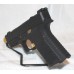 Anderson Kiger-9C 9MM, G19 Compatible, Custom Gold Pistol, Threaded Barrel, Fiber Optic Sights, 15 Rounds