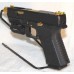 Anderson Kiger-9C 9MM, G19 Compatible, Custom Gold Pistol, Threaded Barrel, Fiber Optic Gold Sights, Blue Laser & Flashlight, 15 Rounds