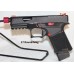 Anderson Kiger-9C 9MM, G19 Compatible, Custom Red Pistol, Threaded Barrel, Red Fiber Optic Sights, 15/17 Rounds