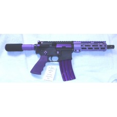 The Anderson Purple AR-15 Pistol, 7.5" Barrel, Caliber 223/5.56, Aluminum Lower, 7" Tactical MLOK Handguard, 30 Rounds
