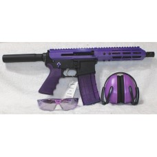 Anderson AR-15 Purple Pistol, 5.56,  Side Charger, 7.5" Barrel