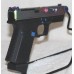 Anderson Kiger-9C 9MM, G19 Compatible, Custom Blue and Multi Colored Pistol, Threaded Barrel, Fiber Optic Sights, RMR Optics Ready, 15/17 Rounds