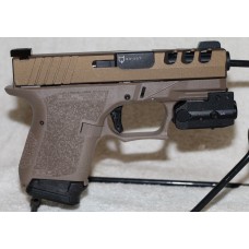 Polymer80 PFSC9 Custom 357 SIG Subcompact Pistol, Blue Laser, Flashlight, Fiber Optic Sights, Burnt Bronze/FDE, 9/12 Rounds, G33 Compatible