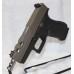 Glock 43X, 9MM, Custom FDE & Black, Comped Barrel, Fiber Optic Sights, 10 Rounds, 2 Magazines