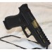 Glock Model 48 Black Handgun 9mm Luger 10 / 15 Round Magazine 4.17" Barrel Custom Raptor Slide Gold TiN Barrel