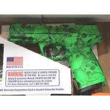 Smith & Wesson SD40VE 14+1 40SW Custom Green Zombie Skull Pistol 4" Barrel 2 Mags
